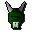 Green Halloween mask